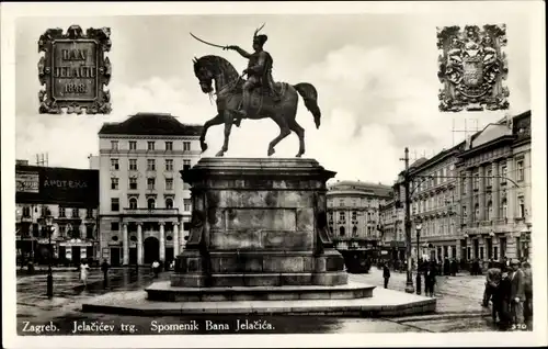 Ak Zagreb Kroatien, Jelacicev trg., Apoteka