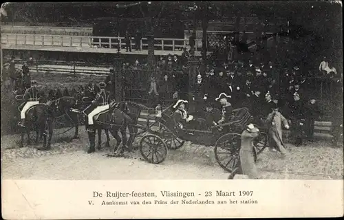 Ak Vlissingen Zeeland Niederlande, De Ruijter-Feierlichkeiten, Ankunft des Prinzen der Niederlande