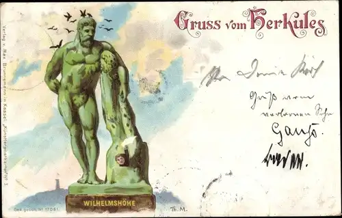 Litho Bad Wilhelmshöhe Kassel in Hessen, Herkules
