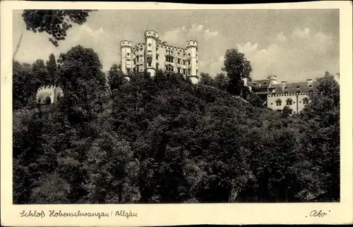 Ak Hohenschwangau Schwangau im Ostallgäu, Schloss Hohenschwangau