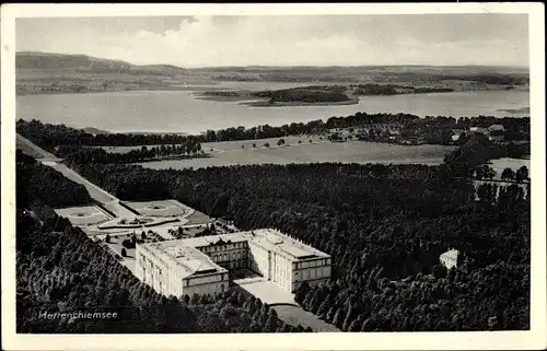 Ak Herrenchiemsee Herreninsel Chiemsee Oberbayern, Schloss, Panorama