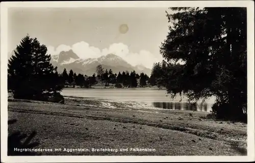 Ak Breitenberg Niederbayern, Hegratsriedersee, Aggenstein, Falkenstein