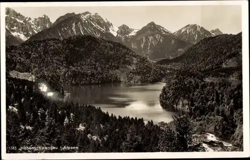 Ak Hohenschwangau Schwangau im Ostallgäu, Alpsee, Panorama