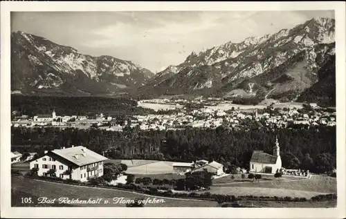 Ak Bad Reichenhall in Oberbayern, Ortsansicht von Nonn aus