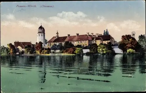 Ak Frauenwörth Insel Frauenchiemsee Chiemsee, Kloster