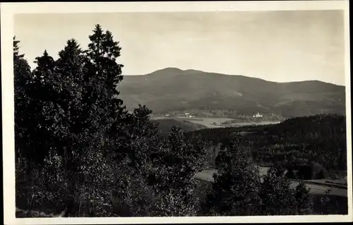 Ak Frauenau im Bayerischer Wald, Panorama, Schloss Frauenau, Rachel