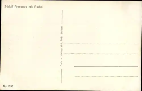 Ak Frauenau im Bayerischer Wald, Panorama, Schloss Frauenau, Rachel