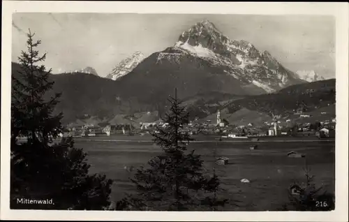 Ak Mittenwald in Oberbayern, Panorama