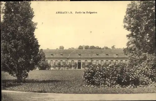 Ak Ansbach in Mittelfranken Bayern, Hofgarten