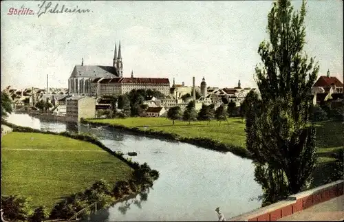 Ak Görlitz in der Lausitz, Ortsansicht, Kirche