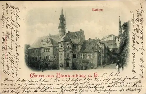 Ak Blankenburg am Harz, Rathaus