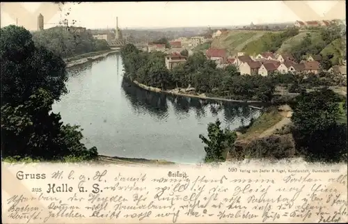 Ak Kröllwitz Halle an der Saale, Ortsansicht