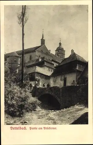 Ak Dettelbach am Main Unterfranken, Brückertor