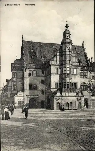 Ak Schweinfurt in Unterfranken Bayern, Rathaus