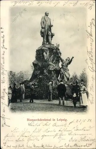 Ak Leipzig in Sachsen, Bismarckdenkmal