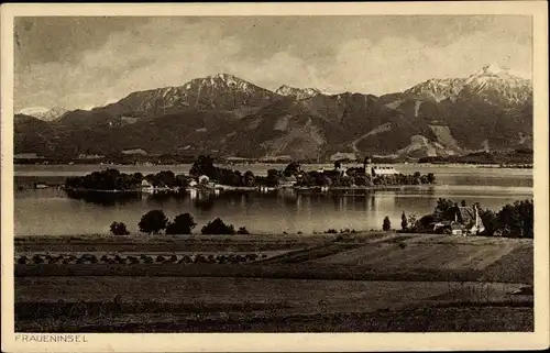 Ak Frauenchiemsee Fraueninsel Chiemsee Oberbayern, Panorama