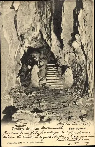 Ak Grotte de Han Han sur Lesse Wallonien Namur, Salle Vigneron