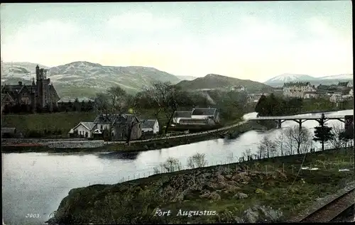 Ak Fort Augustus Schottland, Teilansicht