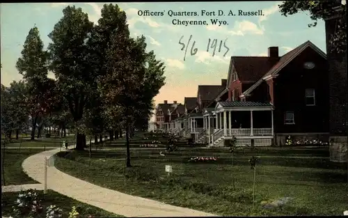 Ak Cheyenne Wyoming USA, Fort DA Russell, Offiziersquartiere