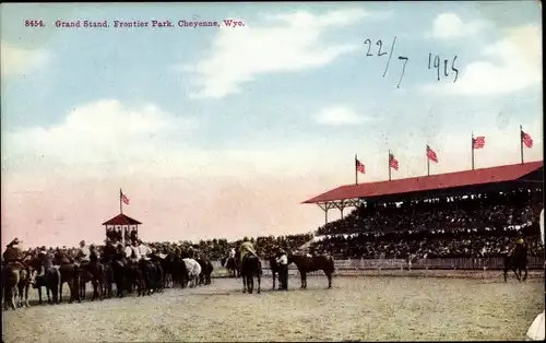 Ak Cheyenne Wyoming USA, Haupttribüne, Frontier Park