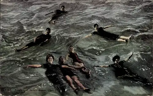 Ak Utah USA, Floater am Saltair Beach