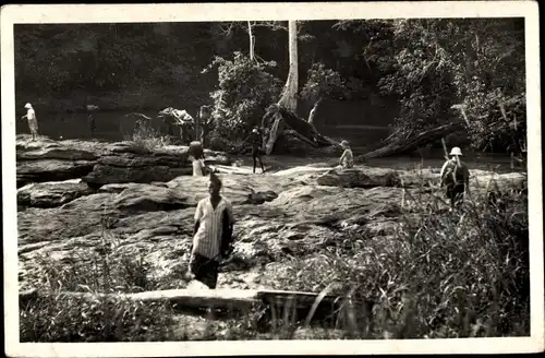 Ak Bombelle Route von Bangui nach Damara Zentralafrikanische Republik, La Cascade