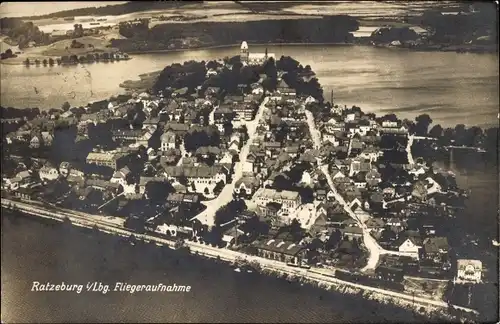 Ak Ratzeburg in Lauenburg, Fliegeraufnahme