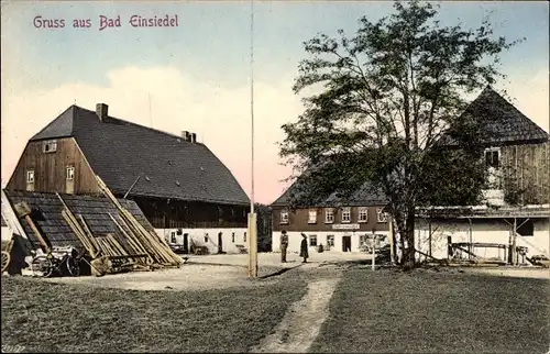 Ak Einsiedel Seiffen im Erzgebirge, Waldgasthof Bad Einsiedel