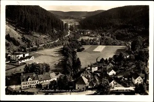 Ak Ohrdruf in Thüringen, Luisenthal Stutzhaus, Blick v. d. Gothaer Vereinshütte