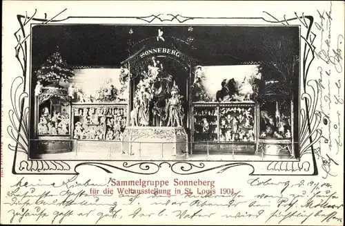 Ak Sonneberg Thüringen, Sammelgruppe für die Weltausstellung in St. Louis 1904