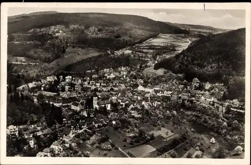 Ak Lindenfels im Odenwald, Luftbild vom Ort