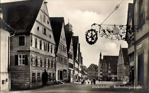 Ak Dinkelsbühl im Kreis Ansbach Mittelfranken, Rothenburger Straße