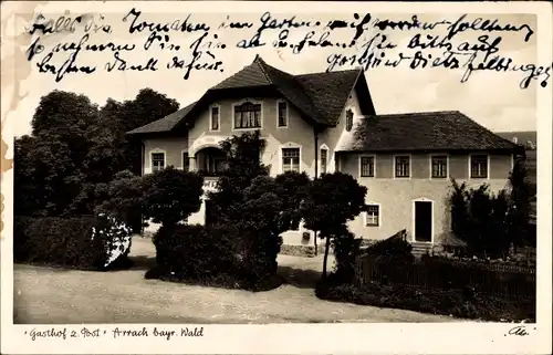 Ak Arrach im Bayerischen Wald Oberpfalz, Gasthof zur Post