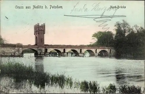 Ak Nedlitz Potsdam, Nord Brücke