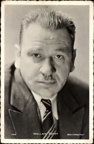 Ak Schauspieler Wallace Beery, Portrait