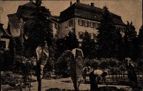 Ak Laupheim in Oberschwaben, Schloss Groß-Laupheim, Garten