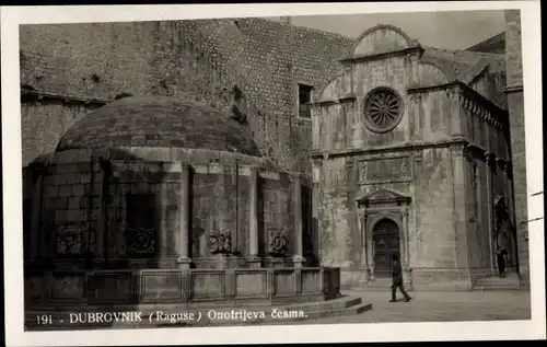 Ak Ragusa Dubrovnik Kroatien, Onofriobrunnen