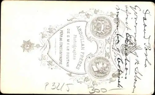 CdV Daoud Pascha, Gouverneur von Libanon, Portrait