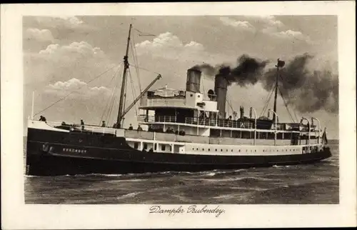 Ak Dampfer Bubendey, HAPAG Seebäderdienst