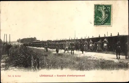Ak Lerouville Lothringen Meuse, Exercice d'embarquement