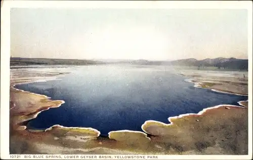 Ak Wyoming USA, Yellowstone-Nationalpark, Big Blue Spring, Lower Geyser Basin