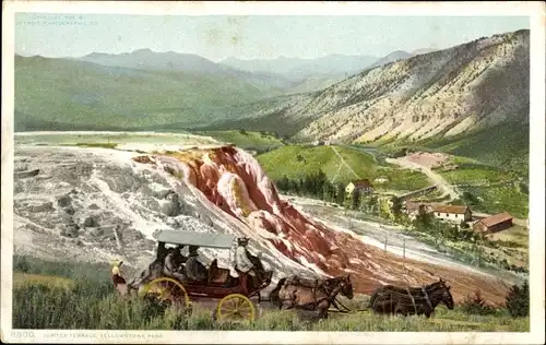 Ak Wyoming USA, Yellowstone-Nationalpark, Jupiter Terrace