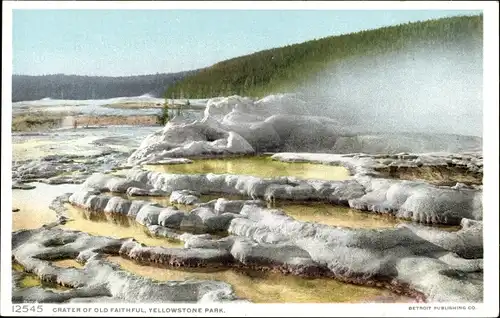 Ak Wyoming USA, Yellowstone-Nationalpark, Krater von Old Faithful