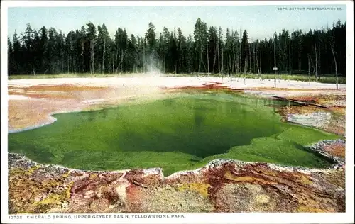 Ak Wyoming USA, Yellowstone-Nationalpark, Upper Geyser Basin, Emerald Spring