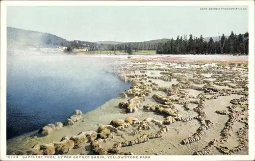 Ak Wyoming USA, Yellowstone-Nationalpark, Upper Geyser Basin, Sapphire Pool