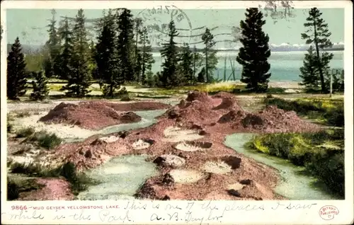 Ak Wyoming USA, Yellowstone-Nationalpark, Yellowstone Lake, Schlammgeysir