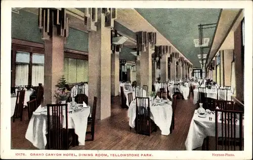 Ak Wyoming USA, Yellowstone-Nationalpark, Grand Canyon Hotel, Esszimmer
