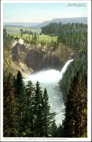 Ak Wyoming USA, Yellowstone-Nationalpark, Upper Yellowstone Falls