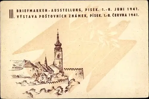 Ak Pisek Südböhmen, Briefmarken Ausstellung 1941