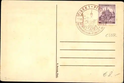 Ak Pisek Südböhmen, Briefmarken Ausstellung 1941